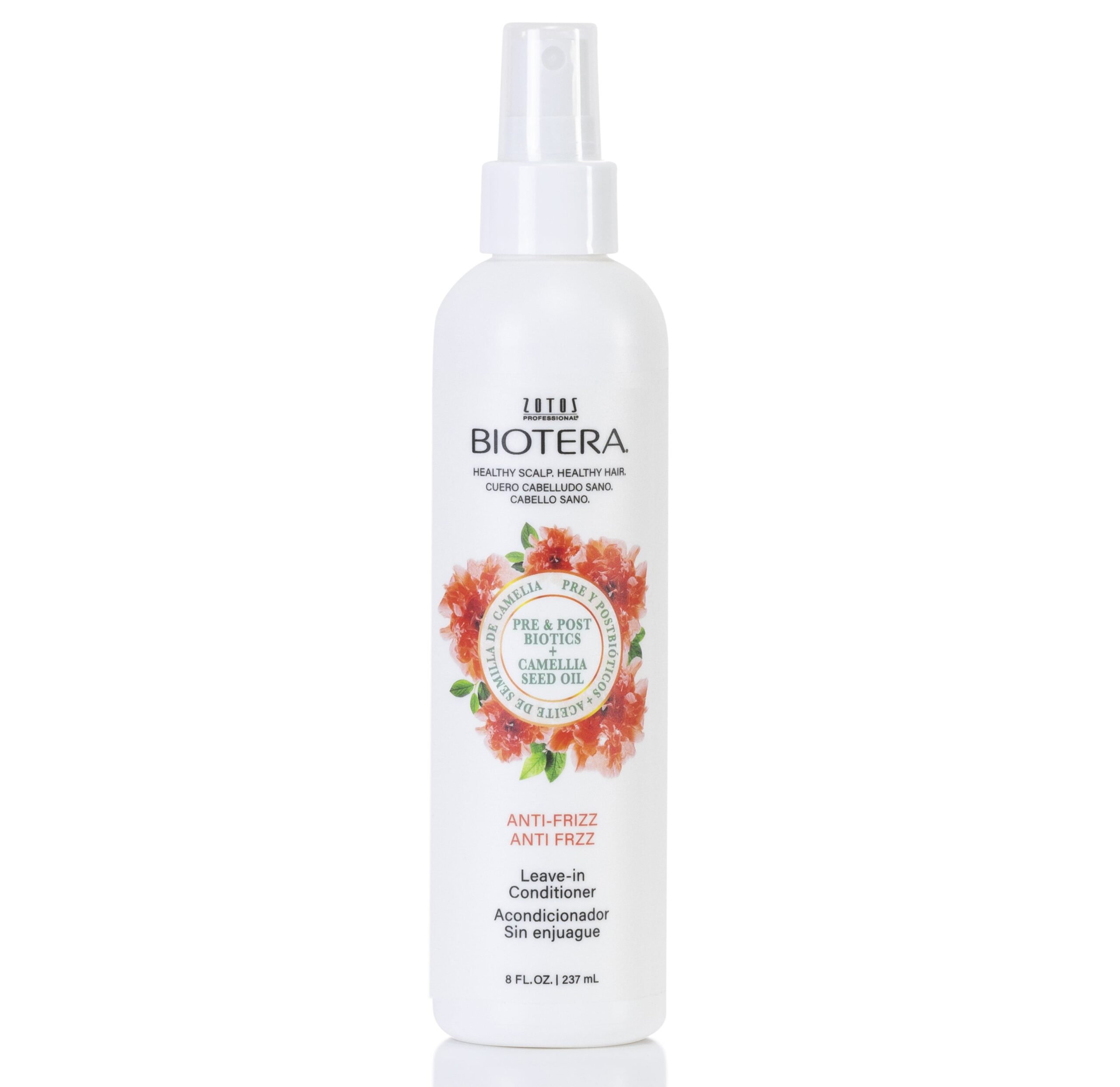 Biotera Anti-Frizz Leave In Conditioner bottle.